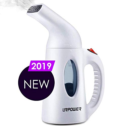 URPOWER Garment Steamer 130ml Portable 7 in 1 Handheld Fabric Steamer Fast Heat-up Powerful Garment Clothes Steamer with High Capacity for Home and Travel, Travel Pouch Included- Not for Abroad