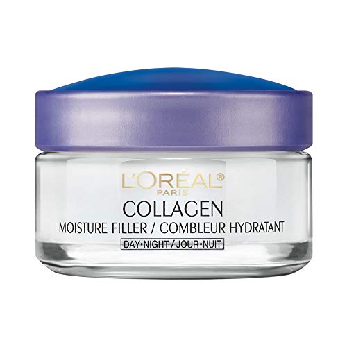 Collagen Face Moisturizer by L’Oreal Paris, Anti-Aging Day Cream and Night Cream to Smooth Wrinkles, Lightweight, Non-greasy Facial Cream, 1.7 oz.