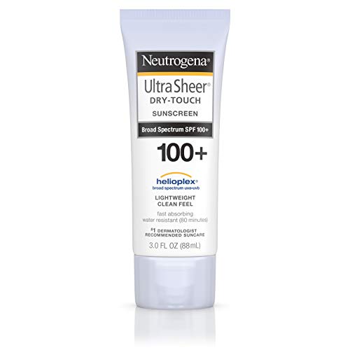 Neutrogena Ultra Sheer Dry-Touch Water Resistant and Non-Greasy Sunscreen Lotion with Broad Spectrum SPF 100+, 3 fl. oz
