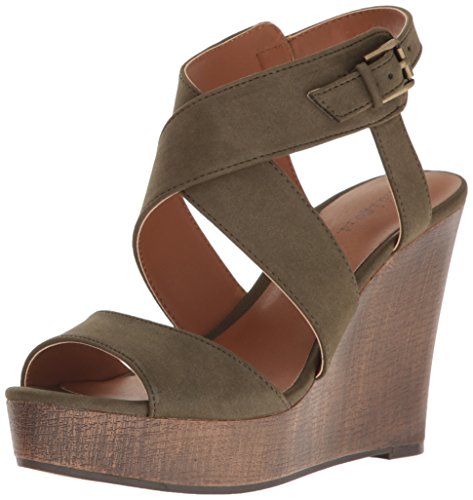 Indigo Rd. Women's Kamryn Wedge Sandal Olive 11 M US