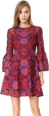 Cynthia Rowley Lace Ruffle Sleeve Dress