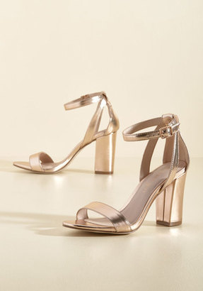 A Gleaming Good Time Metallic Heel in 8.5