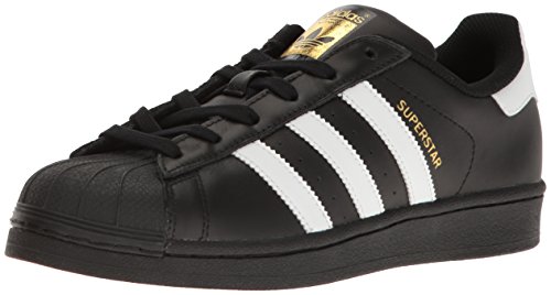 adidas Originals Women's Superstar W, BLACK/WHITE/METALLIC GOLD, 6.5 Medium US