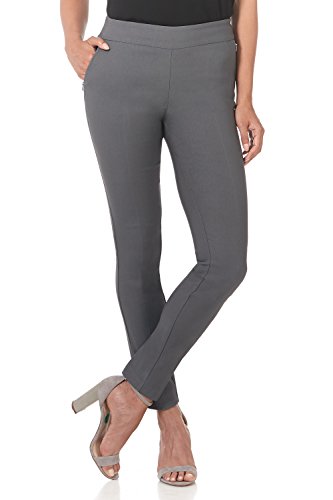 Rekucci Women's Ease in to Comfort Modern Stretch Skinny Pant w/Tummy Control (4,Graphite)