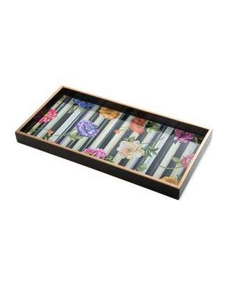 MacKenzie-Childs Cutting Garden Small Black Tray