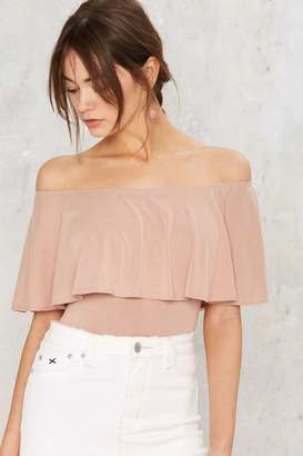 Factory Keep 'Em Ruffled Off-Shoulder Top