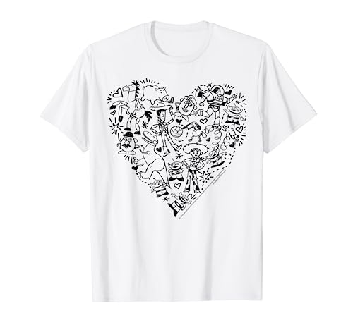 Disney Pixar Toy Story Characters Heart Fill T-Shirt