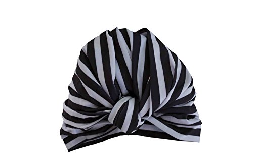 DAHLIA shower cap in Monochrome Stripe