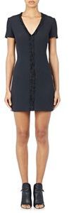 Balenciaga Women's Raw-Edge-Ruffle Crepe Minidress-Black