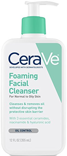 CeraVe Foaming Facial Cleanser 12 oz for Daily Face Washing, Normal to Oily Skin (packaging may vary)