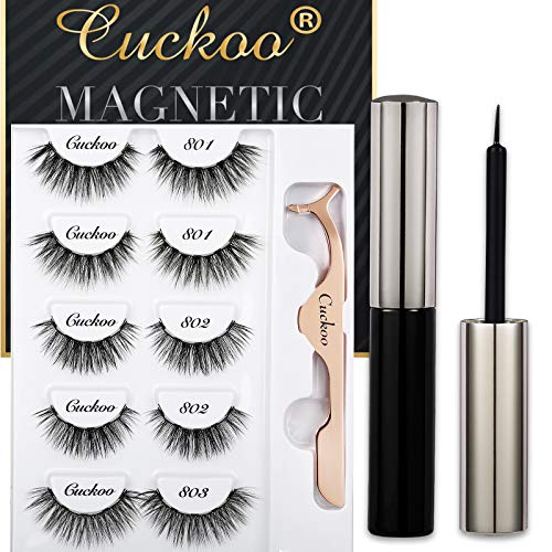 Magnetic Eyelashes and Eyeliner Kit 5 Pairs