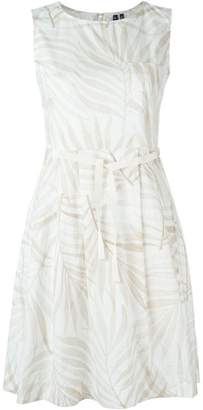 Woolrich leaf print flared dress