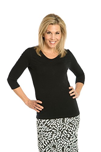 Heirloom 3/4 Sleeve V-Neck Top Durable Extra-Length Layering Top
