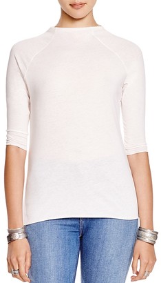 Free People Sensual Jersey Mock Neck Top