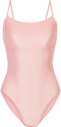 Ballet Beautiful - Open-back Stretch-jersey Leotard - Pastel pink