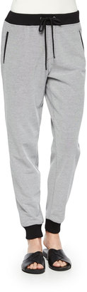 Joan Vass Two-Tone Jog Pants