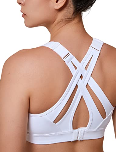 Yvette Sports Bra High Impact Adjustable Criss Cross Back