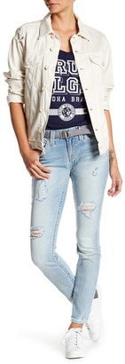 True Religion Destroyed Curvy Skinny Ripped Jeans