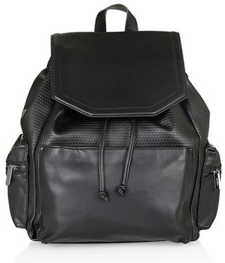 Topshop Textured Faux Leather Backpack