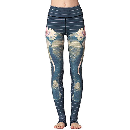 TERODACO Slim Yoga Pants Green Lotus Warm Dance Leggings Smooth StretchyDark Green Elephant M