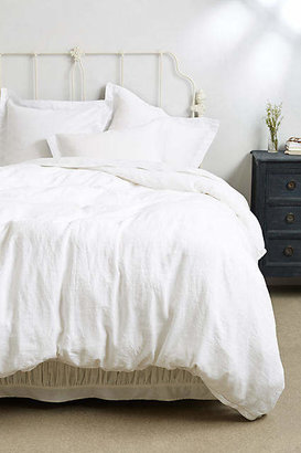 Anthropologie Soft-Washed Linen Duvet Cover