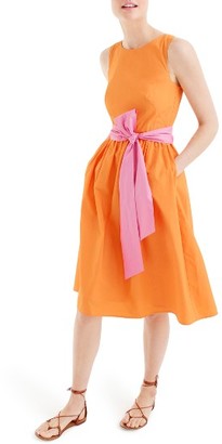 Women's J.crew Sash Tie A-Line Dress