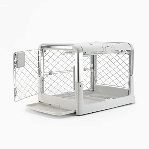 Diggs Revol Dog Crate (Collapsible Dog Crate) for Small Dogs and Puppies (Ash)