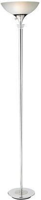 Adesso Metropolis Chrome Torchiere Floor Lamp