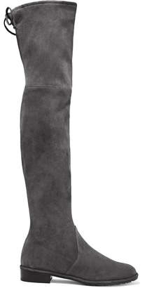 Stuart Weitzman - Lowland Suede Over-the-knee Boots - Dark gray