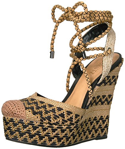 Schutz Women's Amandinha, Natural/Preto, 7 M US