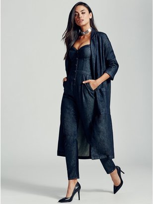 GUESS Women's Longline Denim Duster