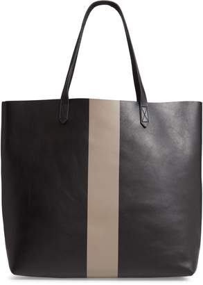 Madewell Paint Stripe Transport Leather Tote