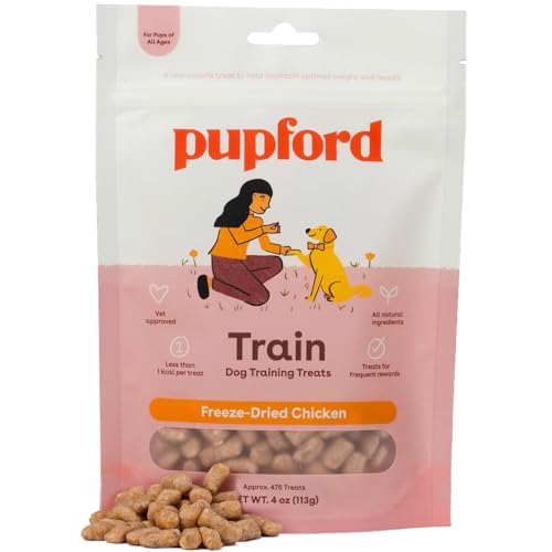 Pupford Freeze Dried Training Treats for Dogs & Puppies, 475+ Two Ingredient Bites