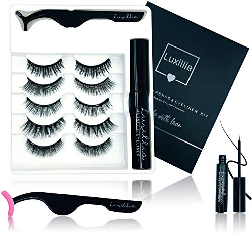 Luxillia by Amazon 8D Magnetic Eyelashes with Eyeliner Kit 