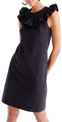 Petite Women's J.crew Ruffle Neck Dress