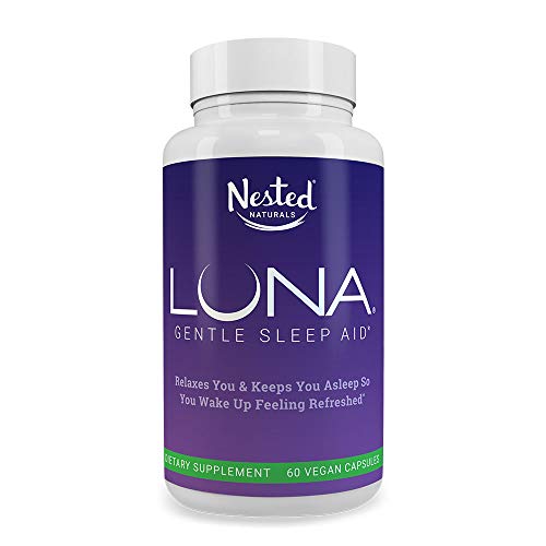 Luna | #1 Sleep Aid on Amazon | Naturally Sourced Ingredients | 60 Non-Habit Forming Vegan Capsules | Herbal Supplement with Melatonin, Valerian Root, Chamomile | Sleeping Pills for Adults
