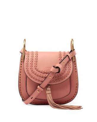 Chloe Hudson Tassel-Trim Leather Shoulder Bag, Rose