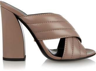 Gucci Quilted Leather Mules