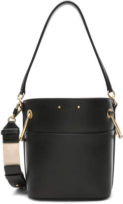 Chloe Small Roy Calfskin Bucket Bag in Black | FWRD