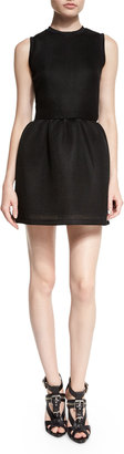 Alexander McQueen Mesh Volume Party Dress, Black