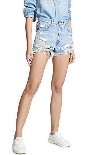 Levi's Women's 501 High Rise Shorts, Fault Line, Blue, 30