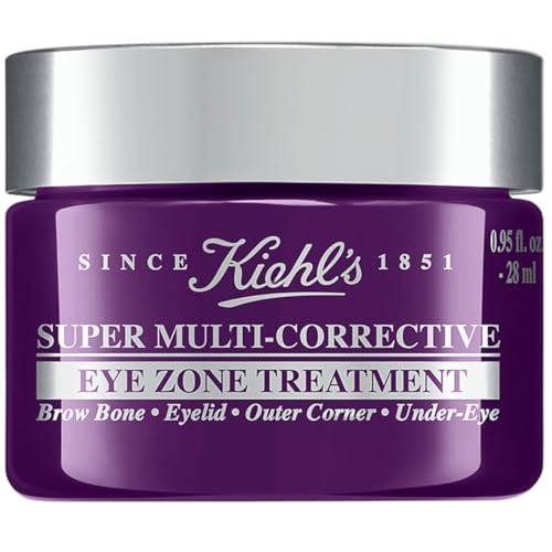 Kiehl'sBrand Super Multi-Corrective Eye Cream, 0.95 Fl Oz / 28 ml, Anti-Aging Cream that Lifts Brow Bone Area, Smooths and Firms Eye Lids, Bilberry Seed Extract and Collagen for Smoother Looking Skin