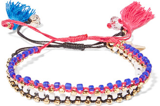 Isabel Marant Set of Two Gold-Plated Beaded Bracelets