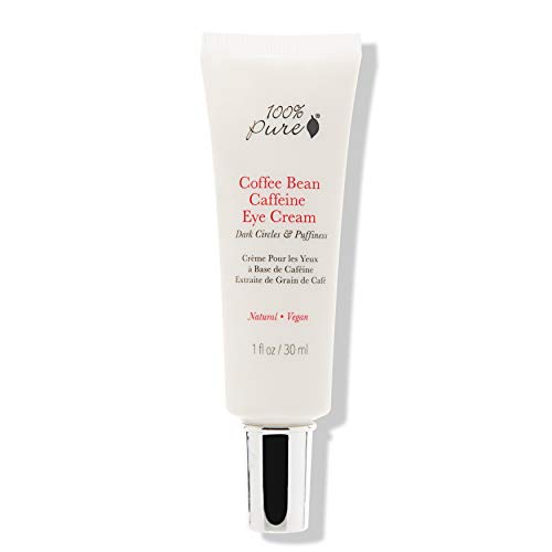 100% PURE Coffee Bean Caffeine Eye Cream for Wrinkles, Anti-Aging, Dark Circles Under Eye Treatment for Eyelids and Under Eye Area - 1 Fl Oz