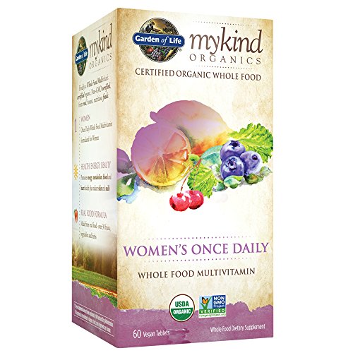 Garden of Life Multivitamin for Women - mykind Organic Women's Once Daily Whole Food Vitamin Supplement, Vegan, 60 Tablets