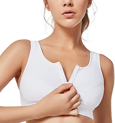 Yvette High Impact Sports Bra - Zip Front Women Sports Bra
