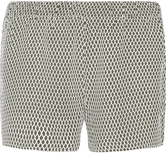Equipment Landis Printed Washed-Silk Shorts