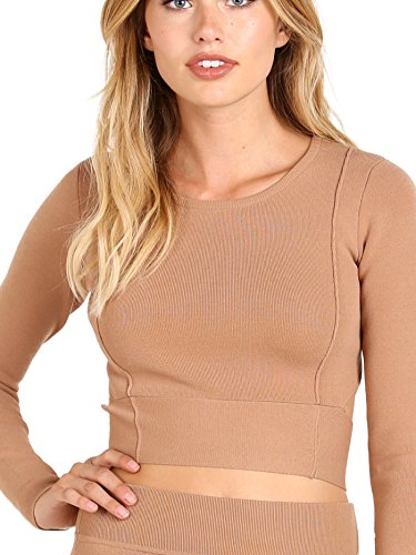 Kendall + Kylie Women's Compact Crop, Macaroon, S