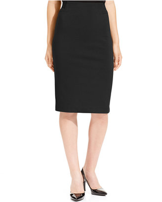 Grace Elements Grace Elements Below-Knee Solid Pencil Skirt