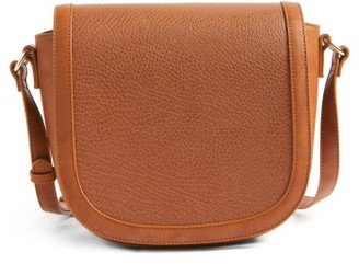 Sole Society Finnigan Faux Leather Crossbody Bag - Brown
